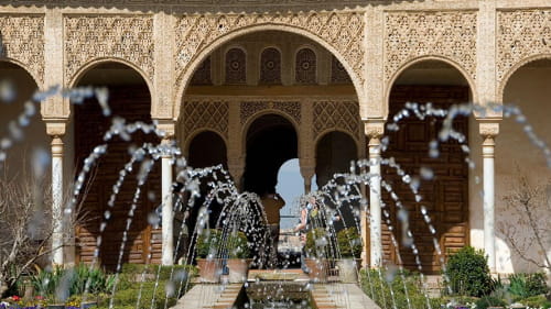 Fountains in The Alhambra in Granada